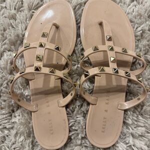Kelly & Katie Tan Rock Stud Sandals